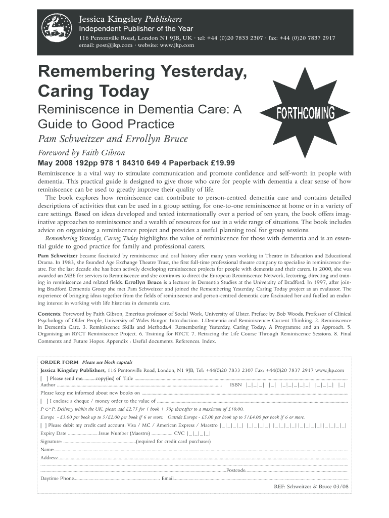 Reminiscence in Dementia Care Preview on Page 1