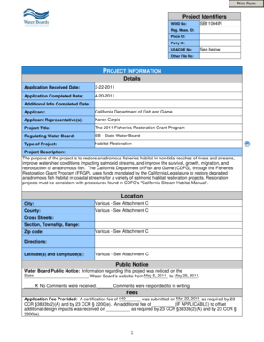 Water Project Application Form