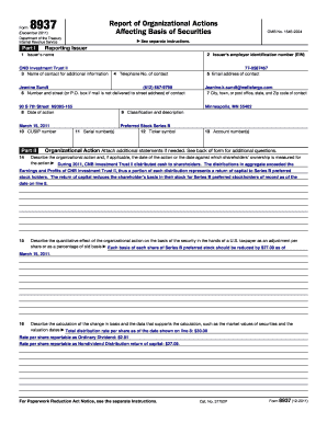 IRS Form 8937 Report