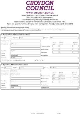 UK Lawful Development Certificate Application