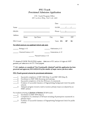 FSU-Teach Student Handbook