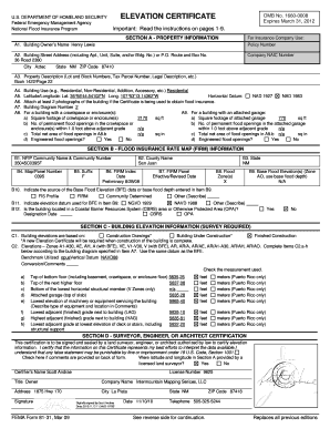 FEMA Elevation Certificate
