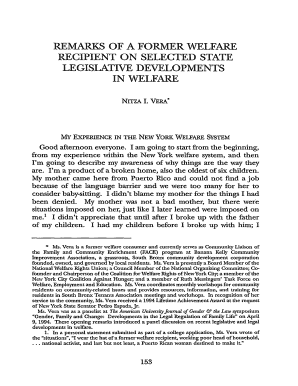 REMARKS OF A FORMER WELFARE - wcl american