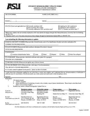 StudentDemographicUpdateForm.doc - students asu