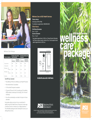 ASU Wellness Care Package Enrollment Form