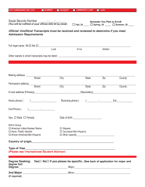 International Student Application Form
