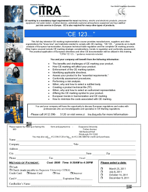 CE 123 flyer with reg - Duquesne University - duq