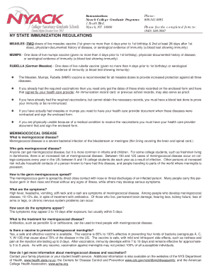 New York Student Immunization Form