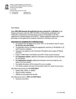 2005-2006 Verification Form