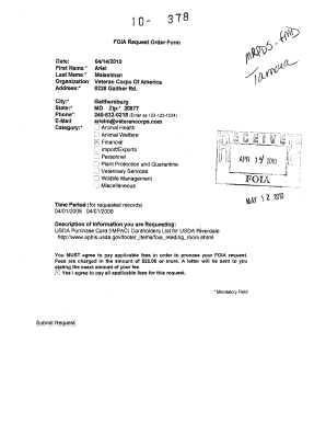 USDA FOIA Request Form
