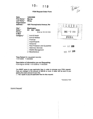 FOIA Request Order Form