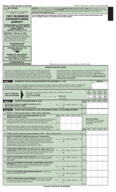 Form B-151D Business Expenditures Survey