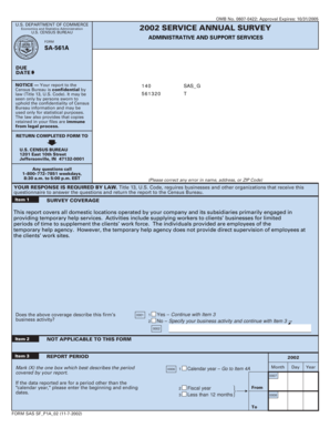 US Census Bureau Service Annual Survey 2002