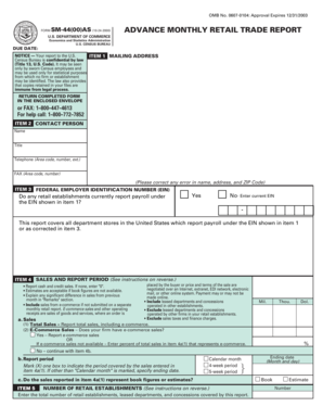 US Advance Monthly Retail Trade Report