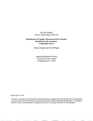 Final Report of Cognitive Research on the Veteran's Questions for the American Community Survey. Instruction and Control for Credit Card Orders - census