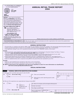 US Census Bureau Annual Retail Trade Report