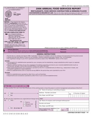 US Census Bureau Food Services Report
