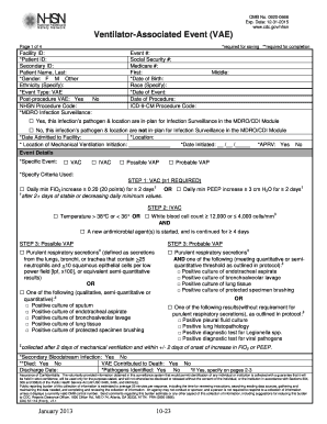 Ventilator-Associated Event Form