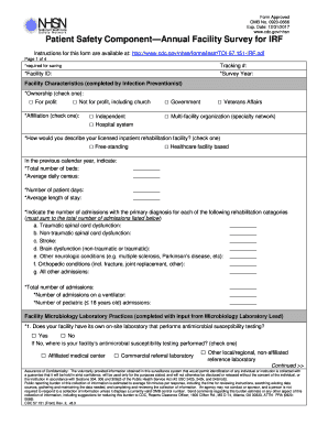 CDC 57.151 IRF Annual Facility Survey
