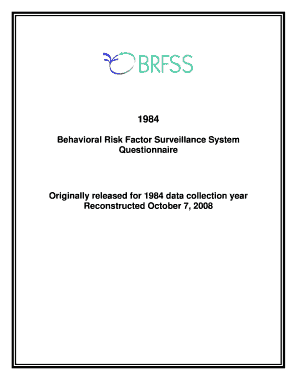 Behavioral Risk Factor Surveillance System Questionnaire