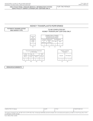 ESRD Facility Survey Form