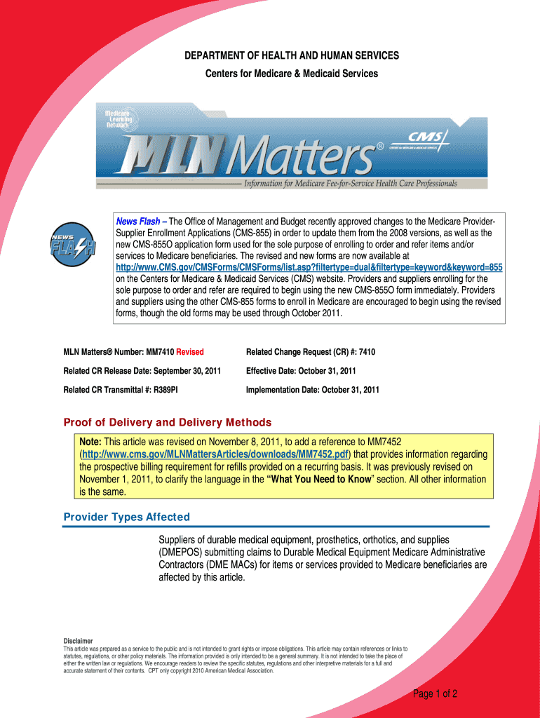 DEPARTMENT OF HEALTH AND HUMAN SERVICES Centers for Medicare andamp - cms Preview on Page 1