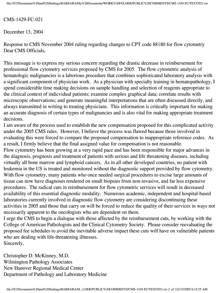 CMS-1429-FC - Centers for Medicare and Medicaid Services - cms Preview on Page 1