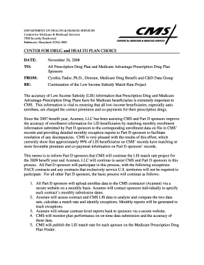 Low income subsidy match rate form