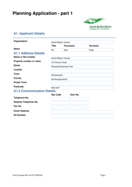 UK Planning Application Form