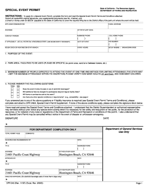 California Special Event Permit