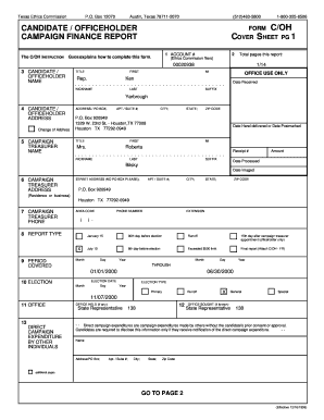 Texas Campaign Finance Report