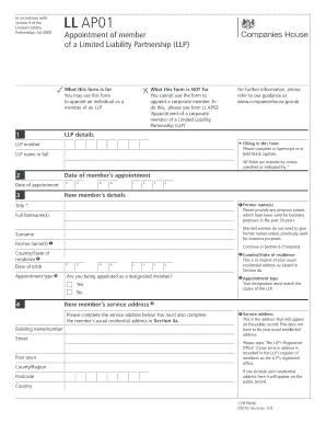 LL AP01 Appointment of LLP Member