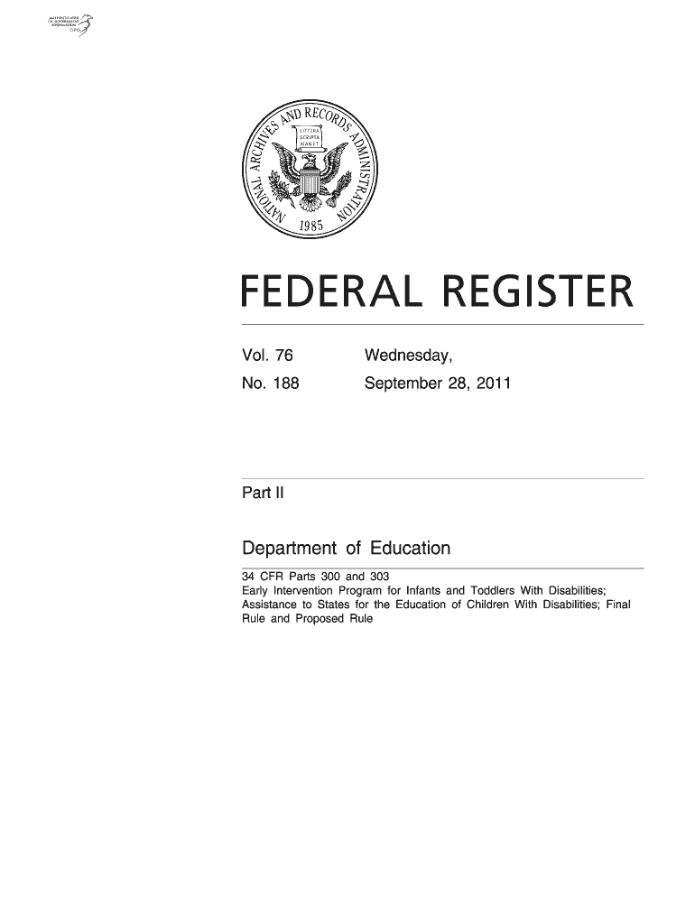 Early Intervention Program for Infants - U S Government Printing Office - gpo Preview on Page 1