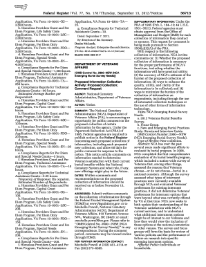 VA Form 10-0361 Application