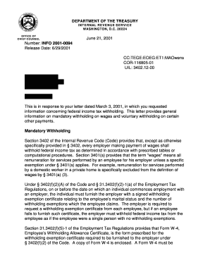 IRS Form W-4 Instructions