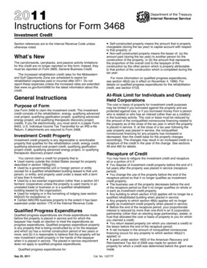 Instructions for Form 3468 (2011)