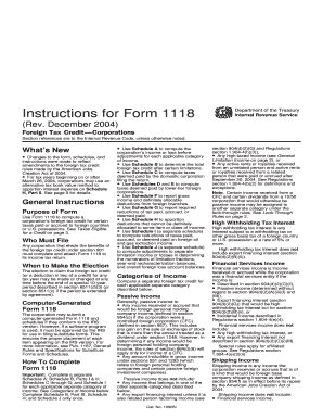 Form 1118 Instructions