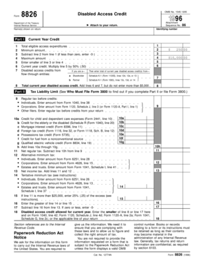 Form 8826 Disabled Access Credit