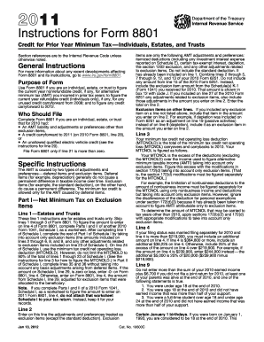 Instructions for Form 8801