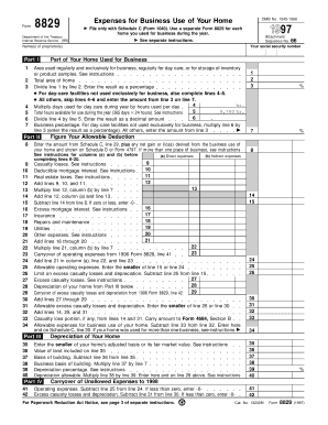 Form 8829 Expenses for Business Use of Your Home