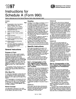 Schedule A (Form 990) Instructions