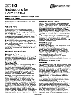 Instructions for Form 3520-A
