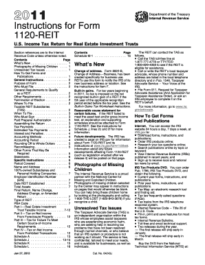 Instructions for Form 1120-REIT