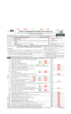 Form 990 Return of Organization Exempt From Income Tax