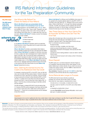 IRS Refund Information Guidelines