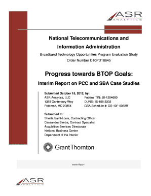 ASR Interim Report 1 - National Telecommunications and ... - ntia doc