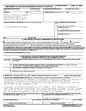Amendment of Solicitation/Modification of Contract