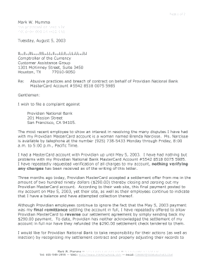 Letter-to-OCC about Providian-MasterCard.doc. Manufactured Homes Form