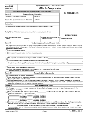 IRS Form 656 Offer in Compromise