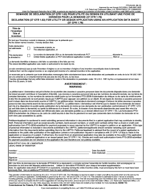 USPTO Inventor Declaration Form